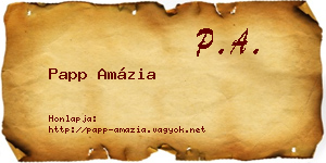 Papp Amázia névjegykártya